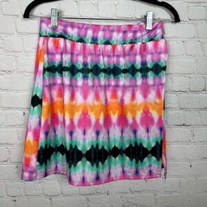 Zelos Skort Skirt multi color‎ stretch golf tennis active, sz S, GUC